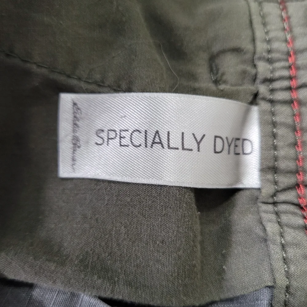 Women's Eddie Bauer Army Green Pants With Elastic Ankles Sz 2 - Picture 5 of 6